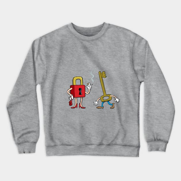 Lock and Key Crewneck Sweatshirt by ticulin